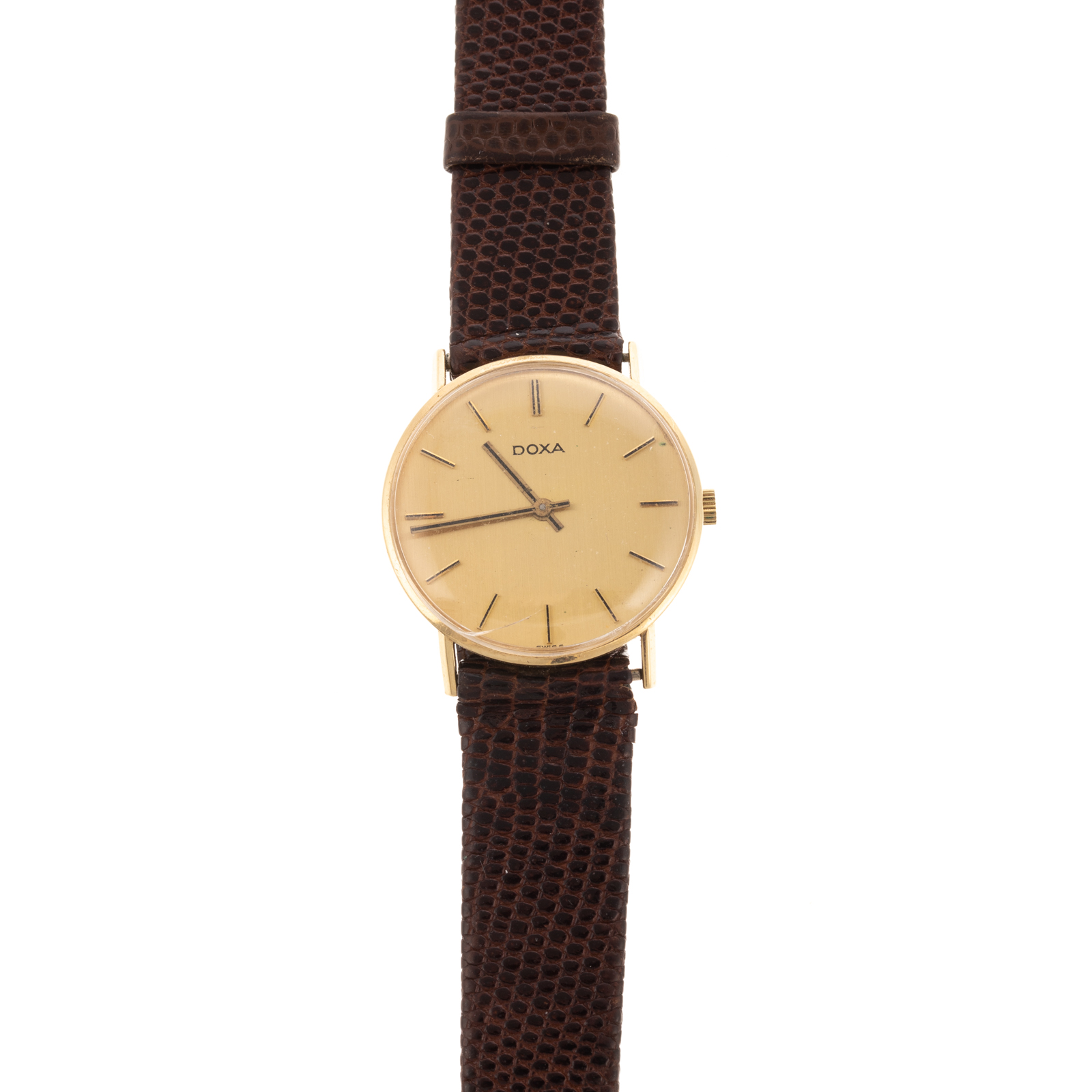 A DOXA WRIST WATCH IN 14K 14K yellow