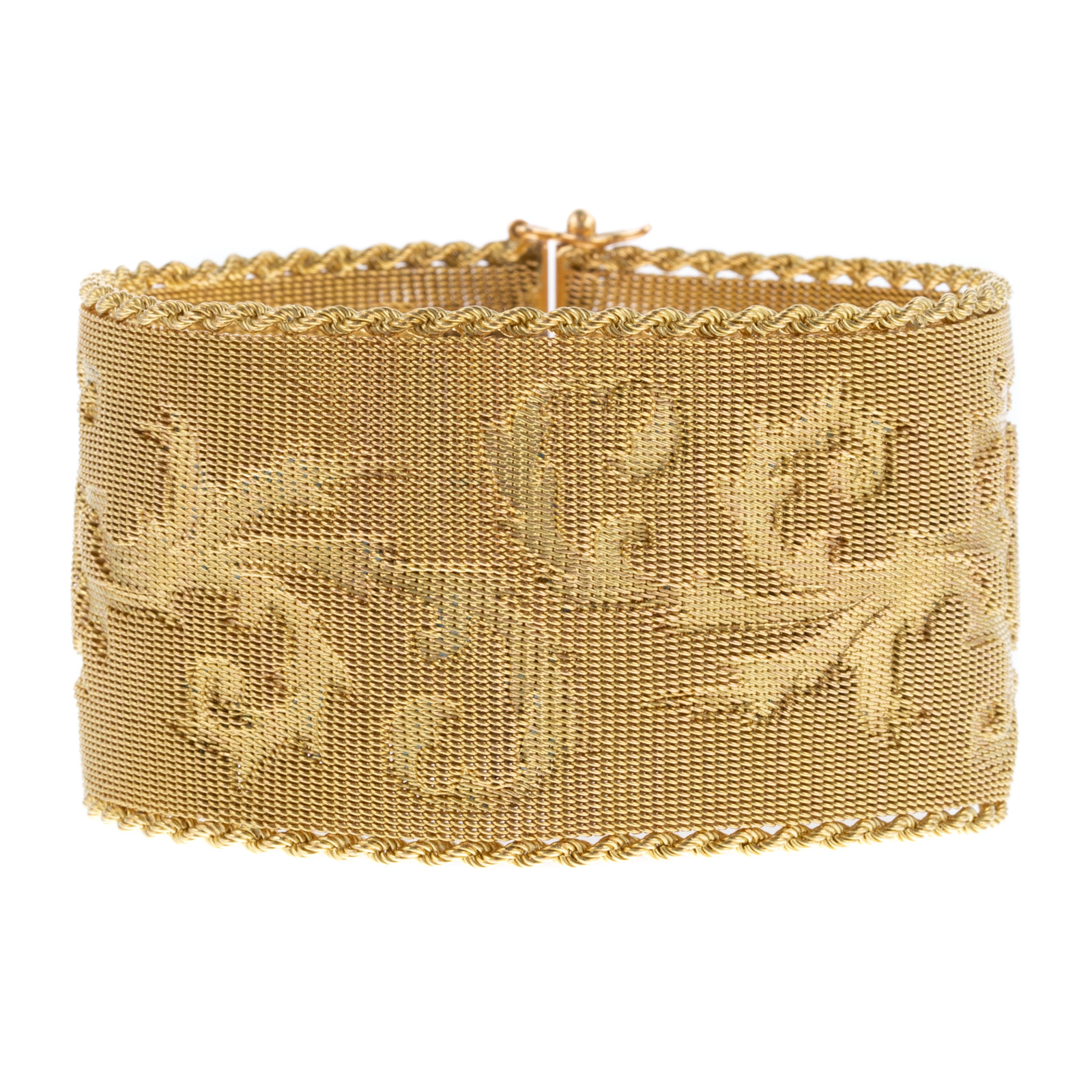 A FLEXIBLE BROCADE RIBBON BRACELET 3cb548