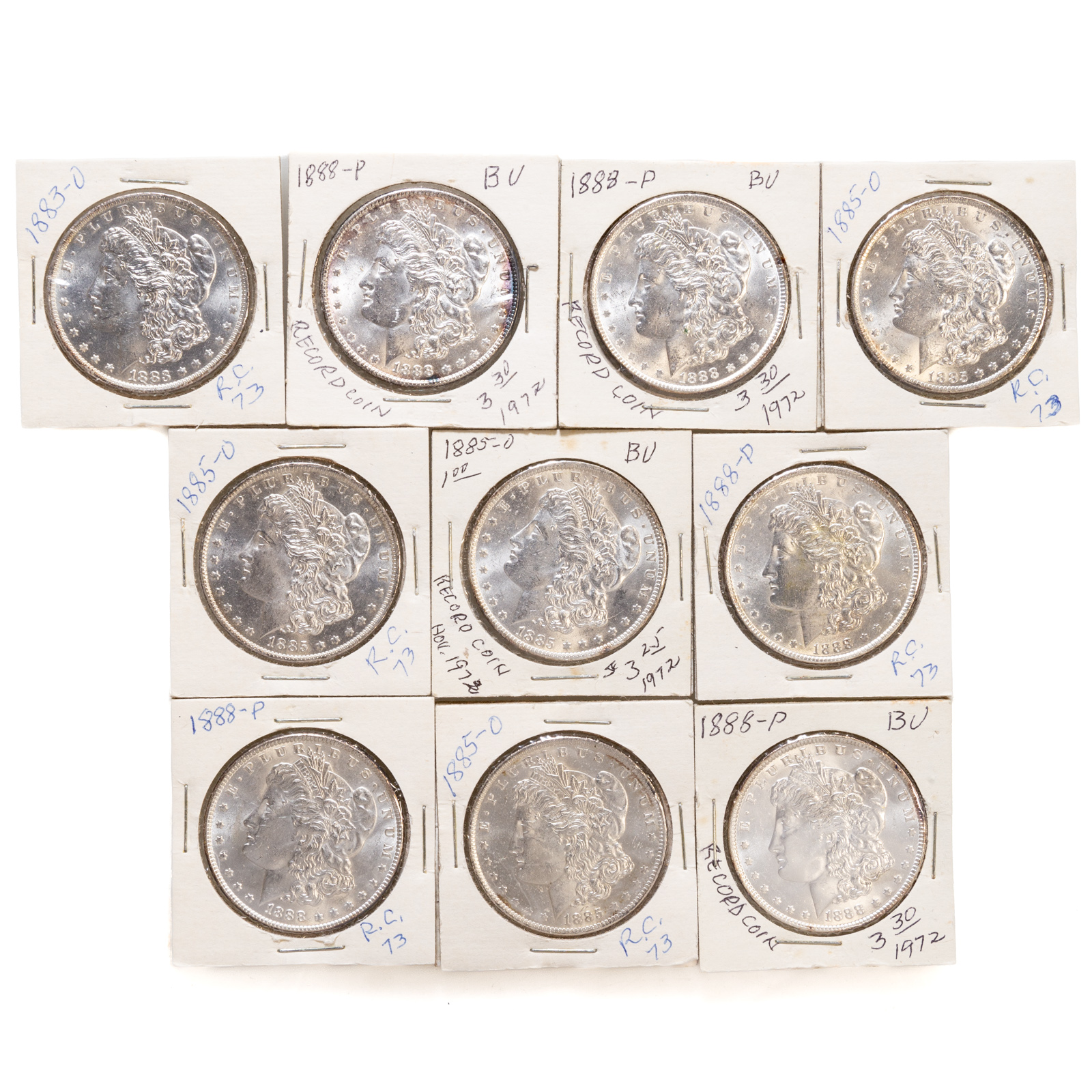 10 MINT STATE MORGAN DOLLARS 83 O  3cb5af