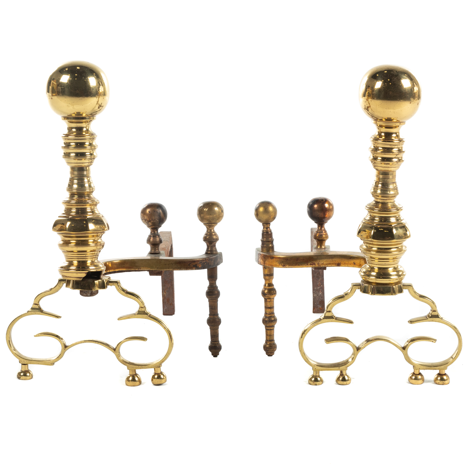 A PAIR OF CLASSICAL STYLE BRASS