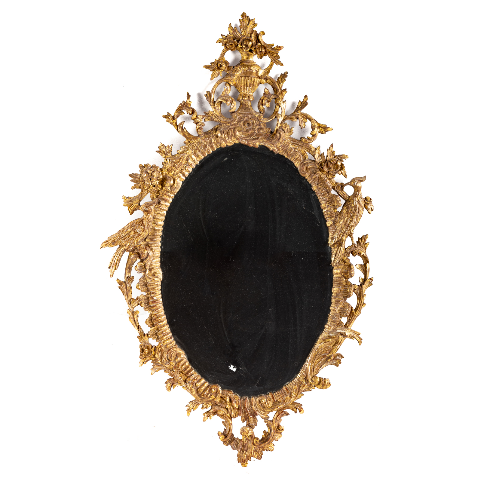 GEORGIAN STYLE OVAL GILTWOOD MIRROR 3cb60f