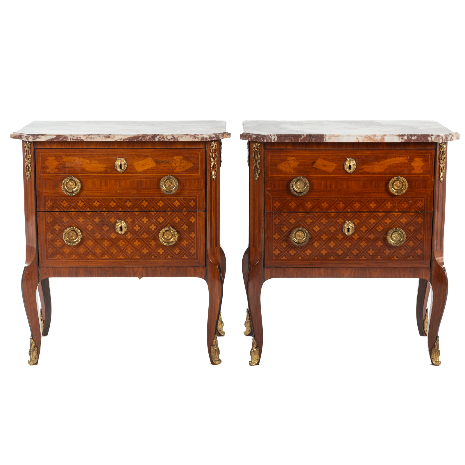 A PAIR OF LOUIS XVI STYLE SIDE 3cb61d