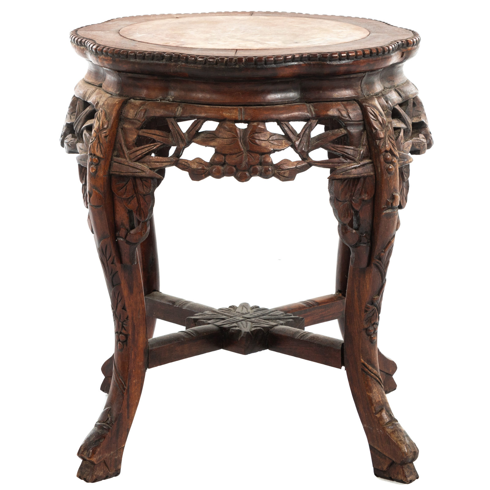 CHINESE EXPORT HARDWOOD TABOURET 3cb628