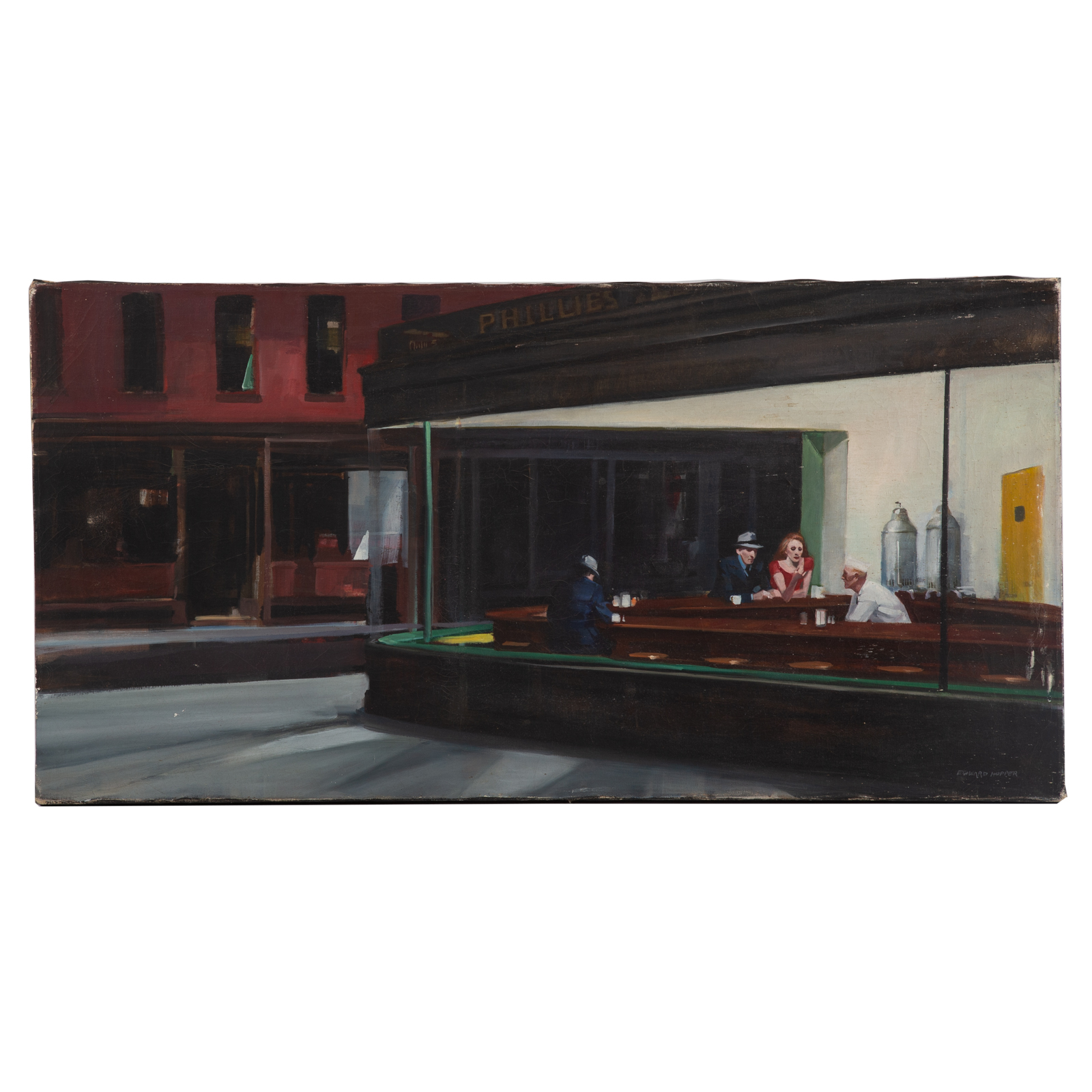 AFTER EDWARD HOPPER. "NIGHTHAWKS,"