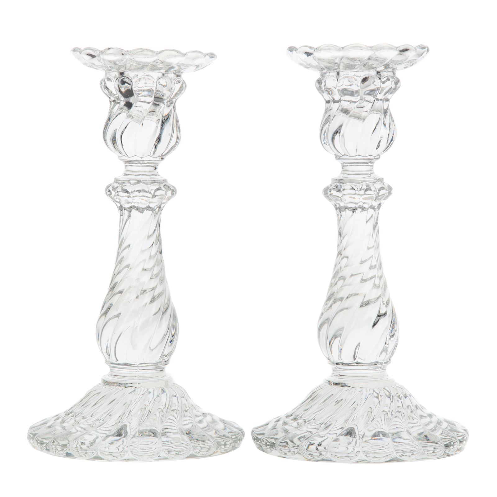 A PAIR OF BACCARAT CRYSTAL BAMBOUS