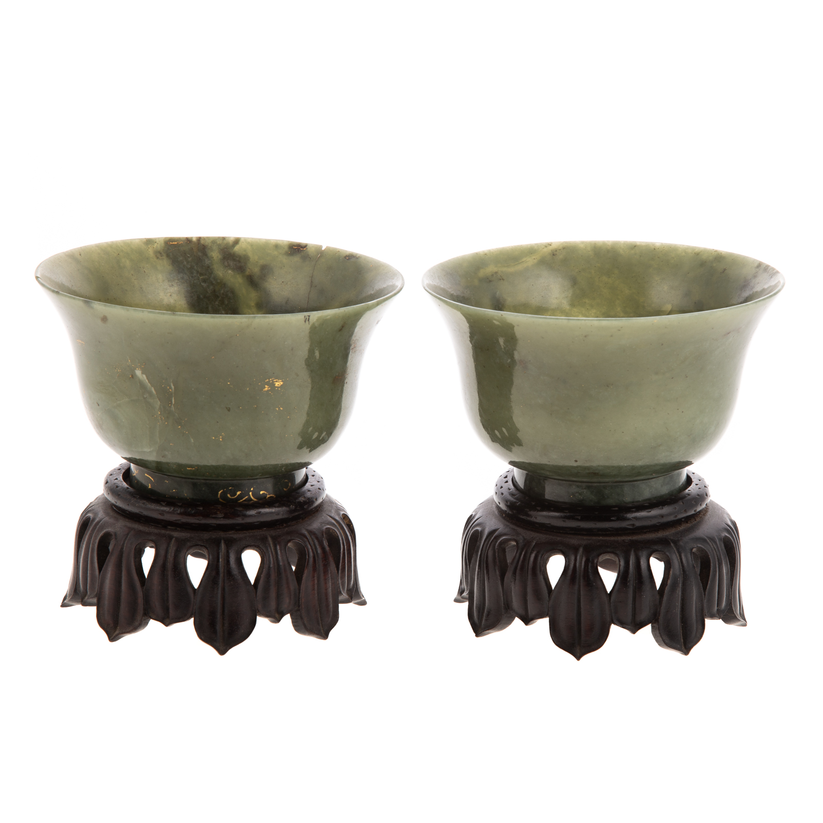 A PAIR OF CHINESE CARVED SPINACH 3cb711