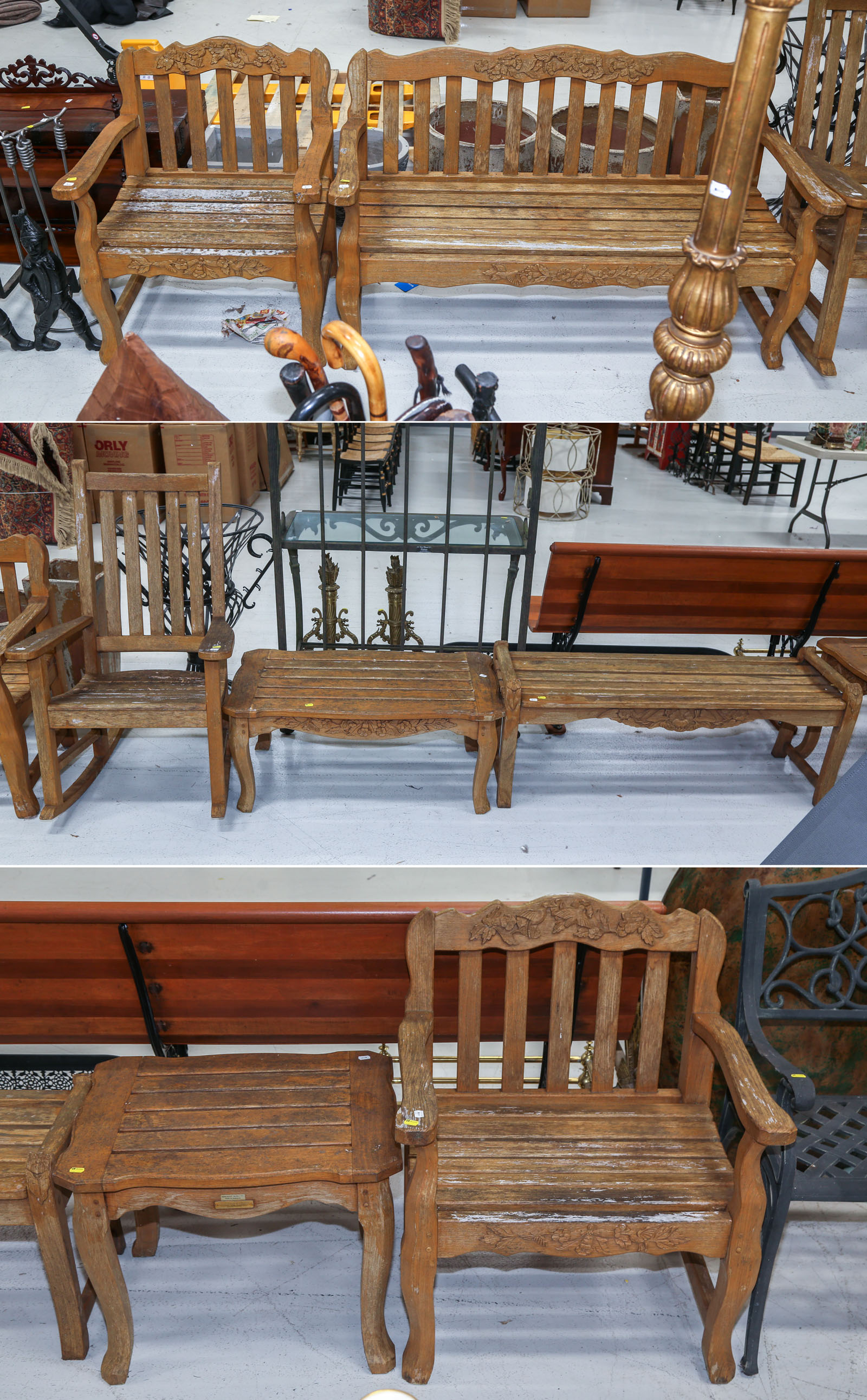 SEVEN-PIECE TEAK PATIO SET Including