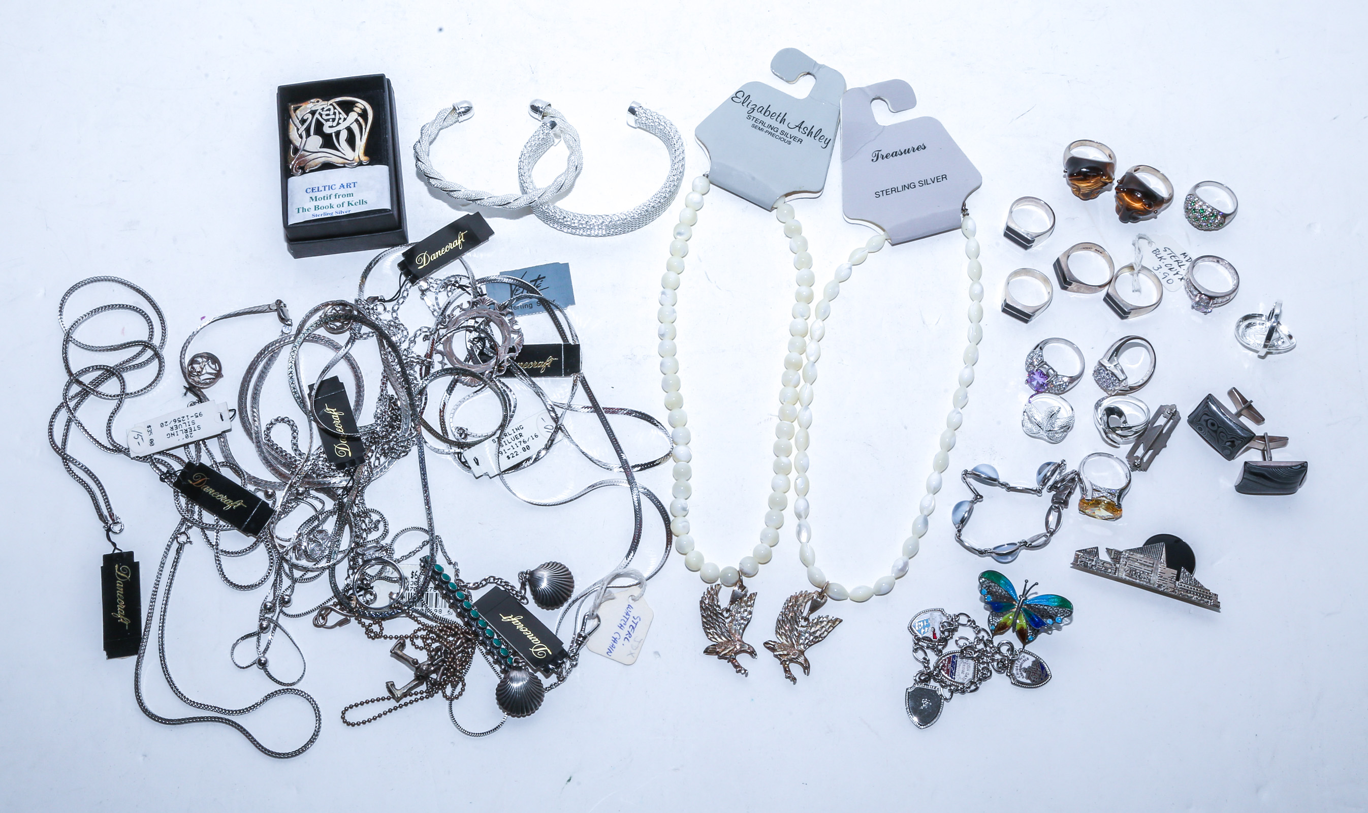 COLLECTION OF STERLING SILVER CHAINS