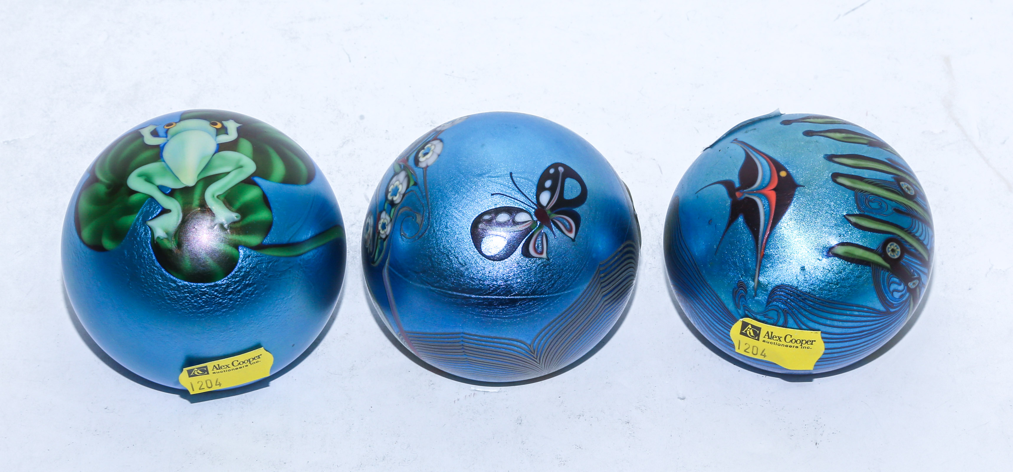 THREE ORIENT & FLUME PAPERWEIGHTS