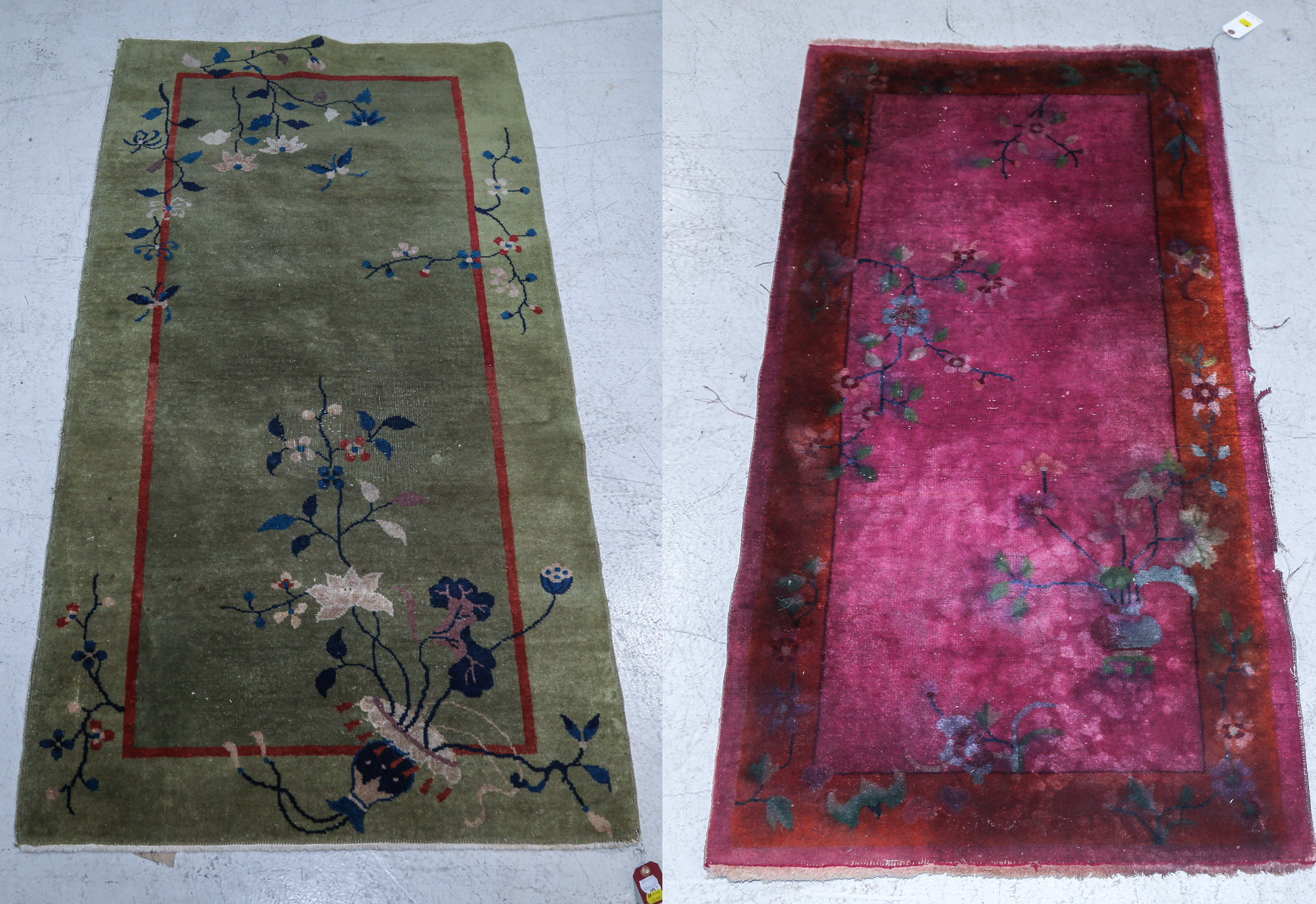 TWO ANTIQUE NICHOLS RUGS CHINA  3cb82f