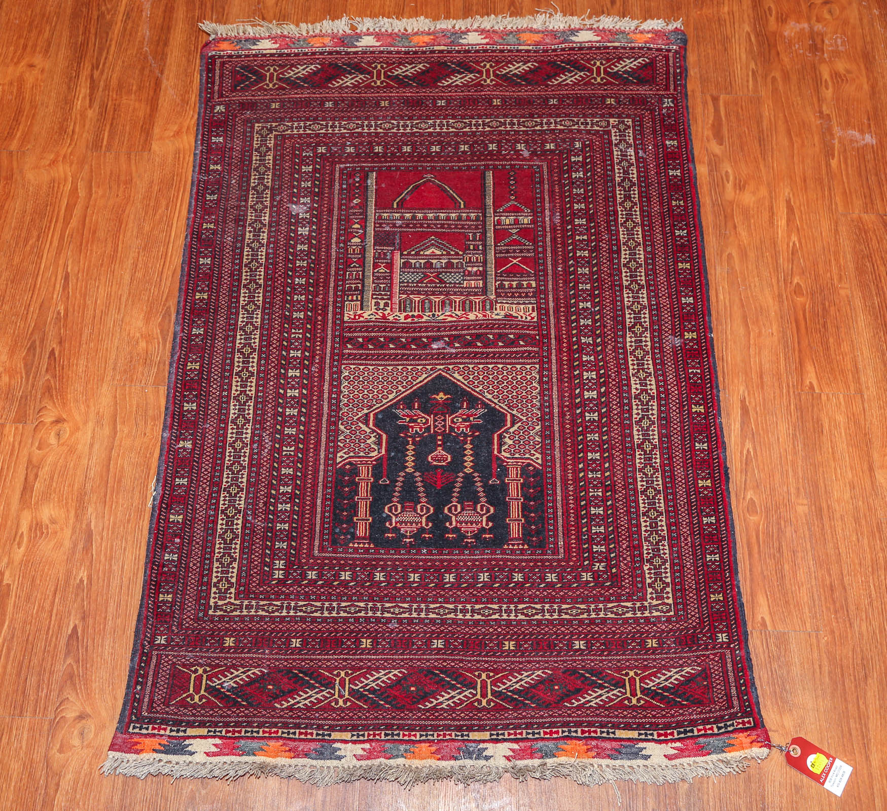 TURKOMAN PRAYER RUG, 2.8 X 4.2 4th quarter