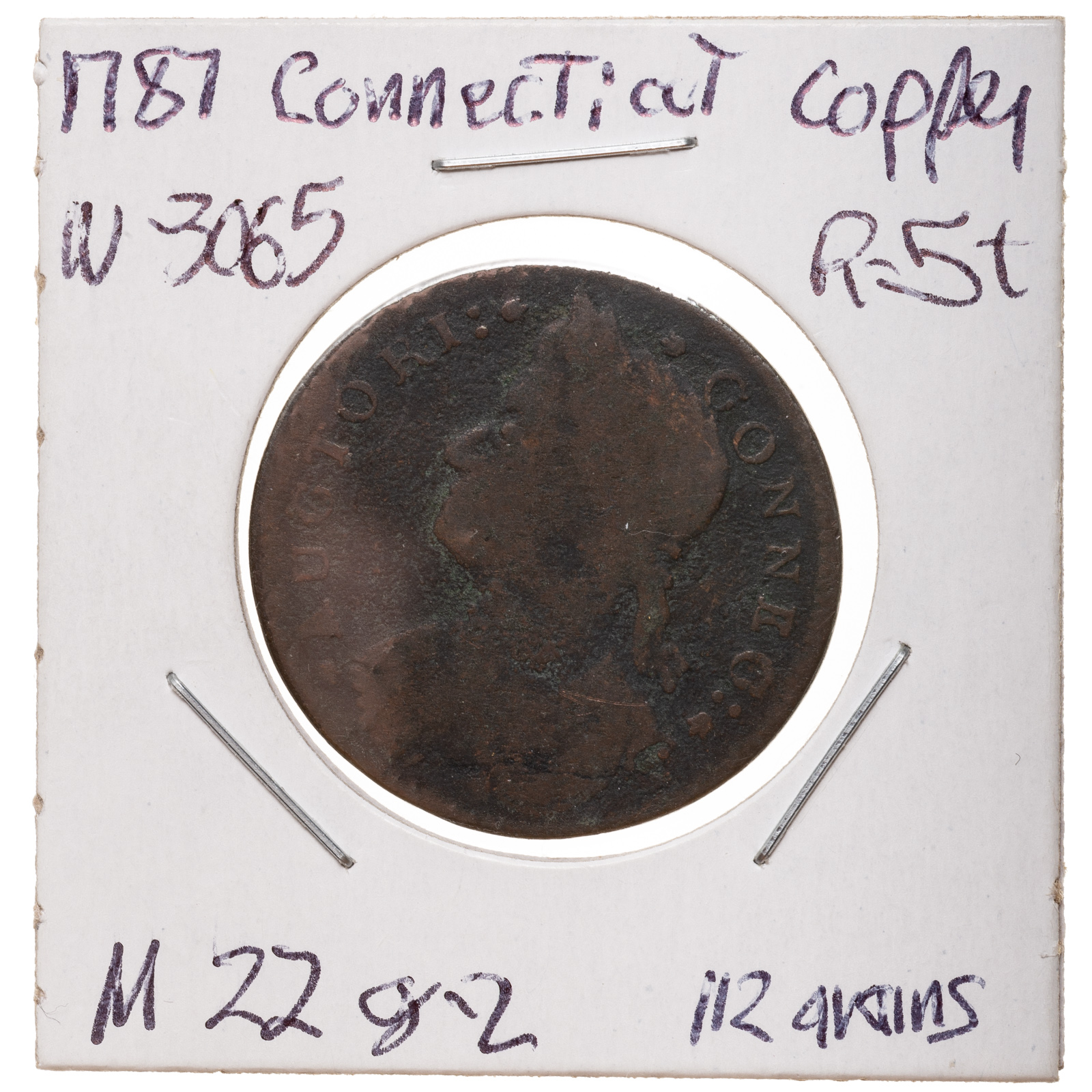 1787 CONNECTICUT COPPER MILLER 3cb861