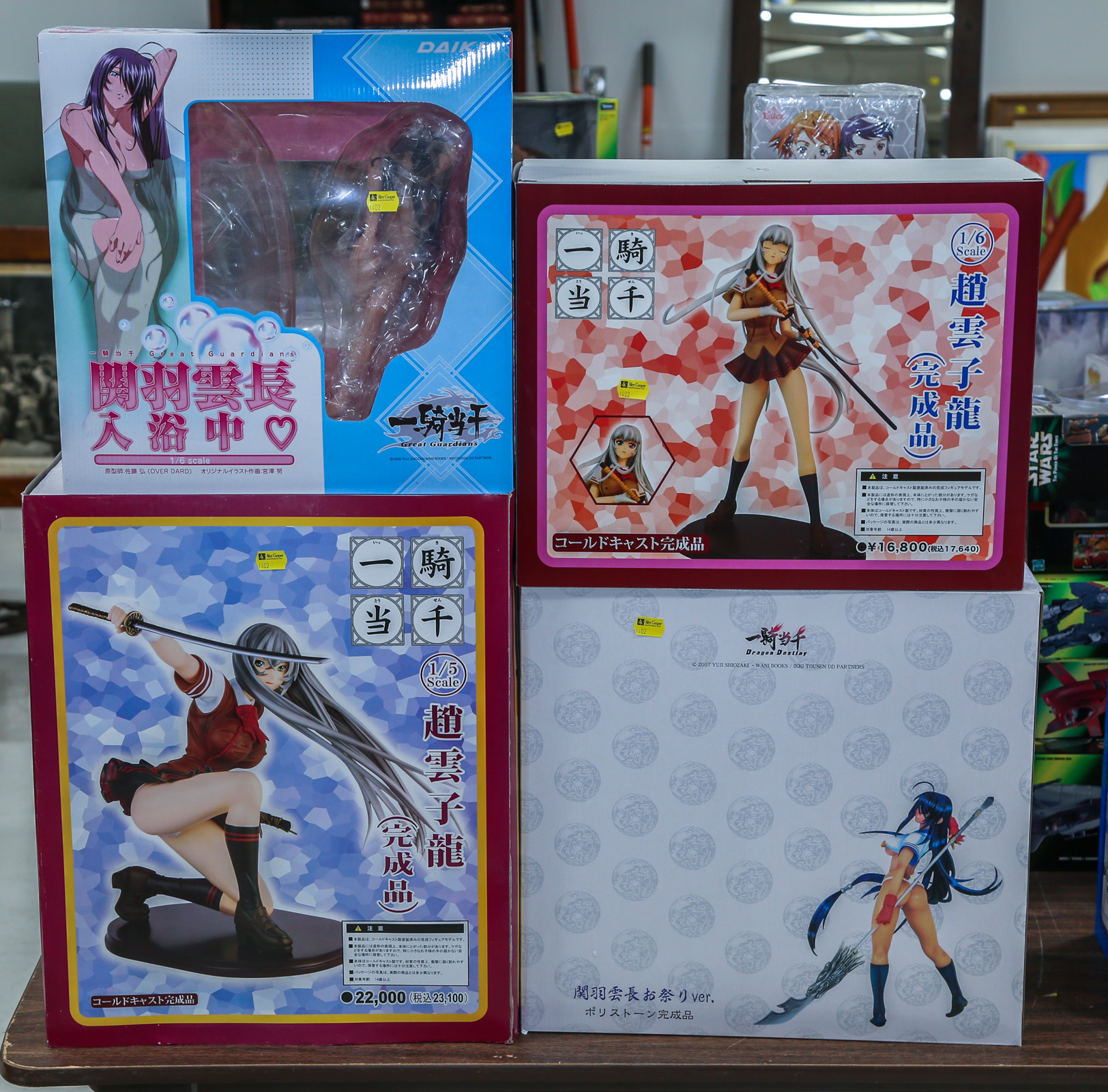 FIVE LARGE JAPANESE ANIME FIGURES