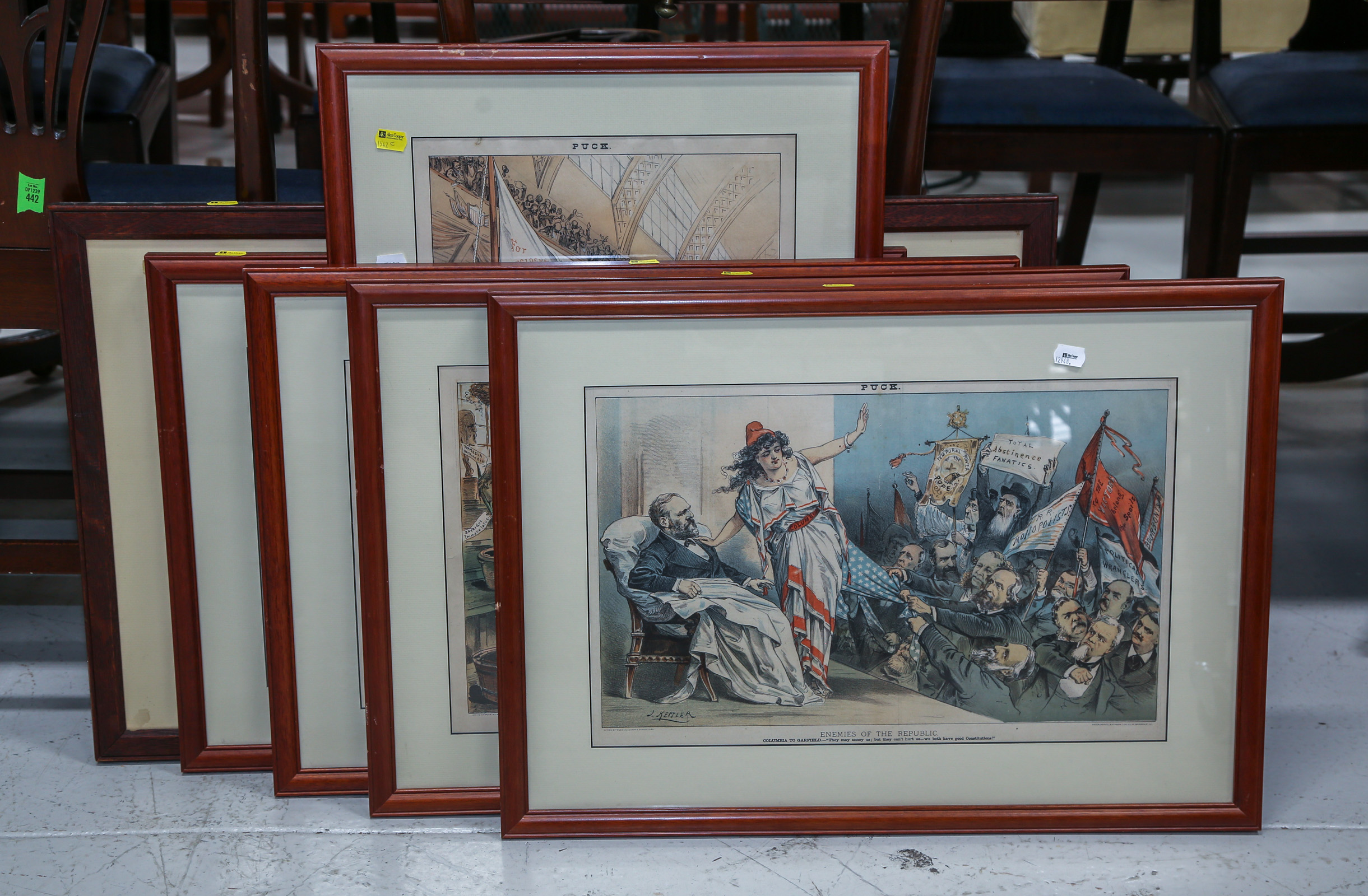 A GROUP OF SIX POLITICAL LITHOGRAPHS