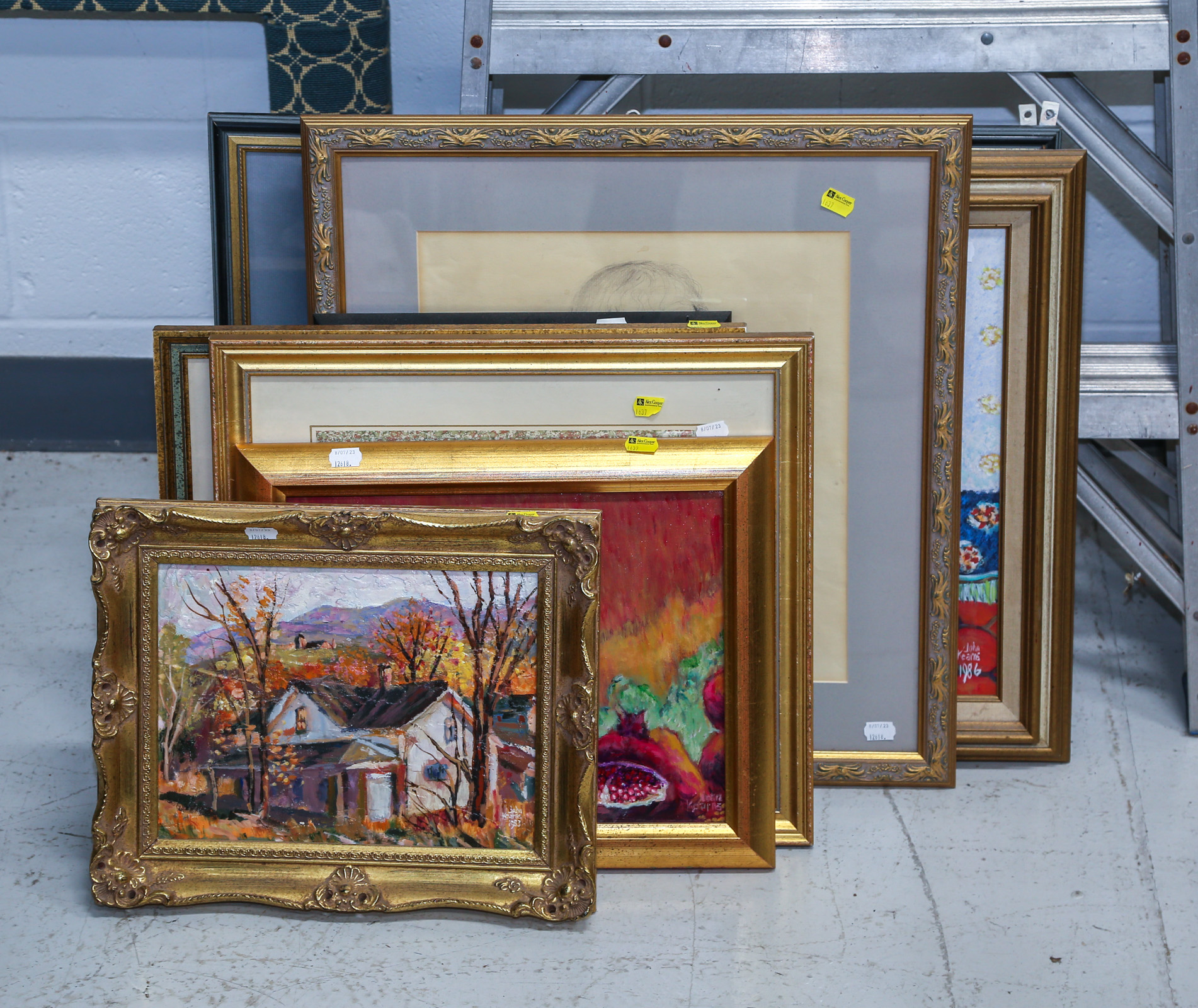 A GROUP OF NINE ASSORTED ARTWORKS