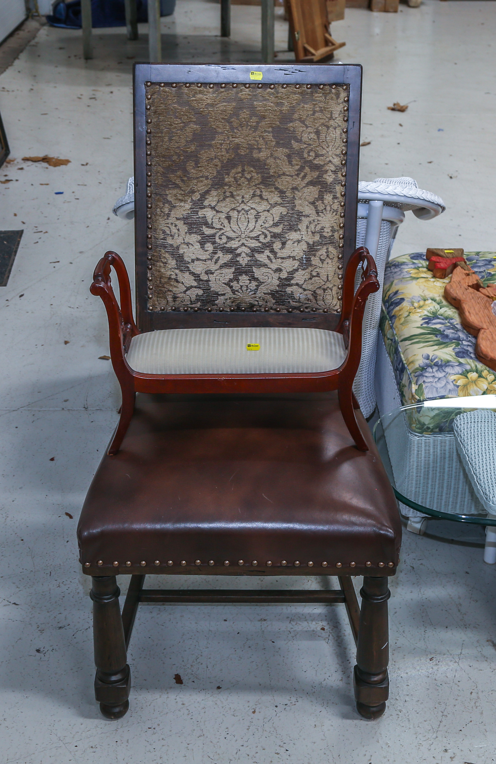 BAROQUE STYLE FRUITWOOD SIDE CHAIR