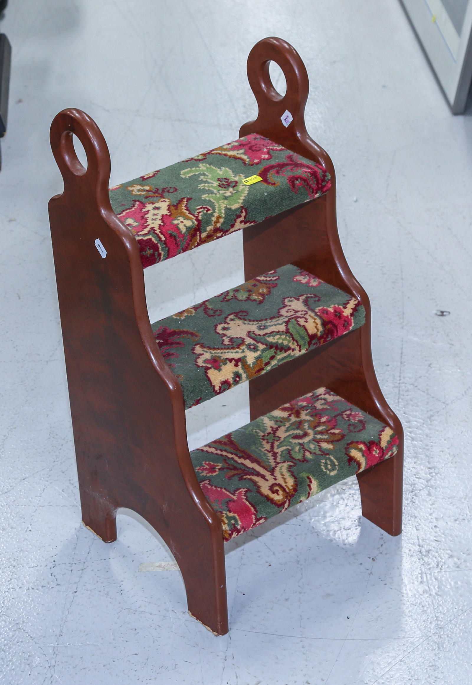 VERNACULAR STYLE CHERRY STEP STOOL