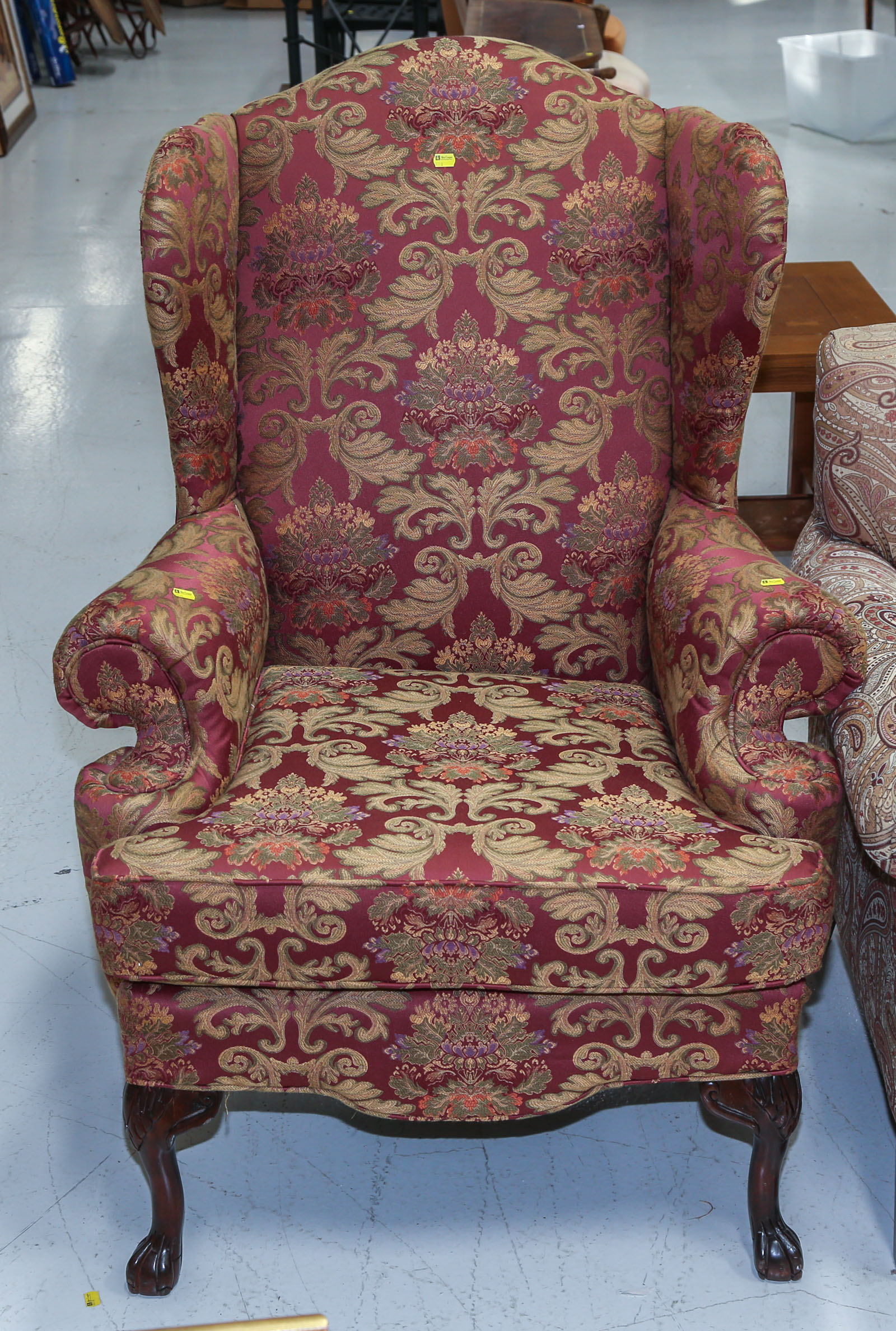 CHIPPENDALE STYLE WINGBACK ARMCHAIR 3cb99e