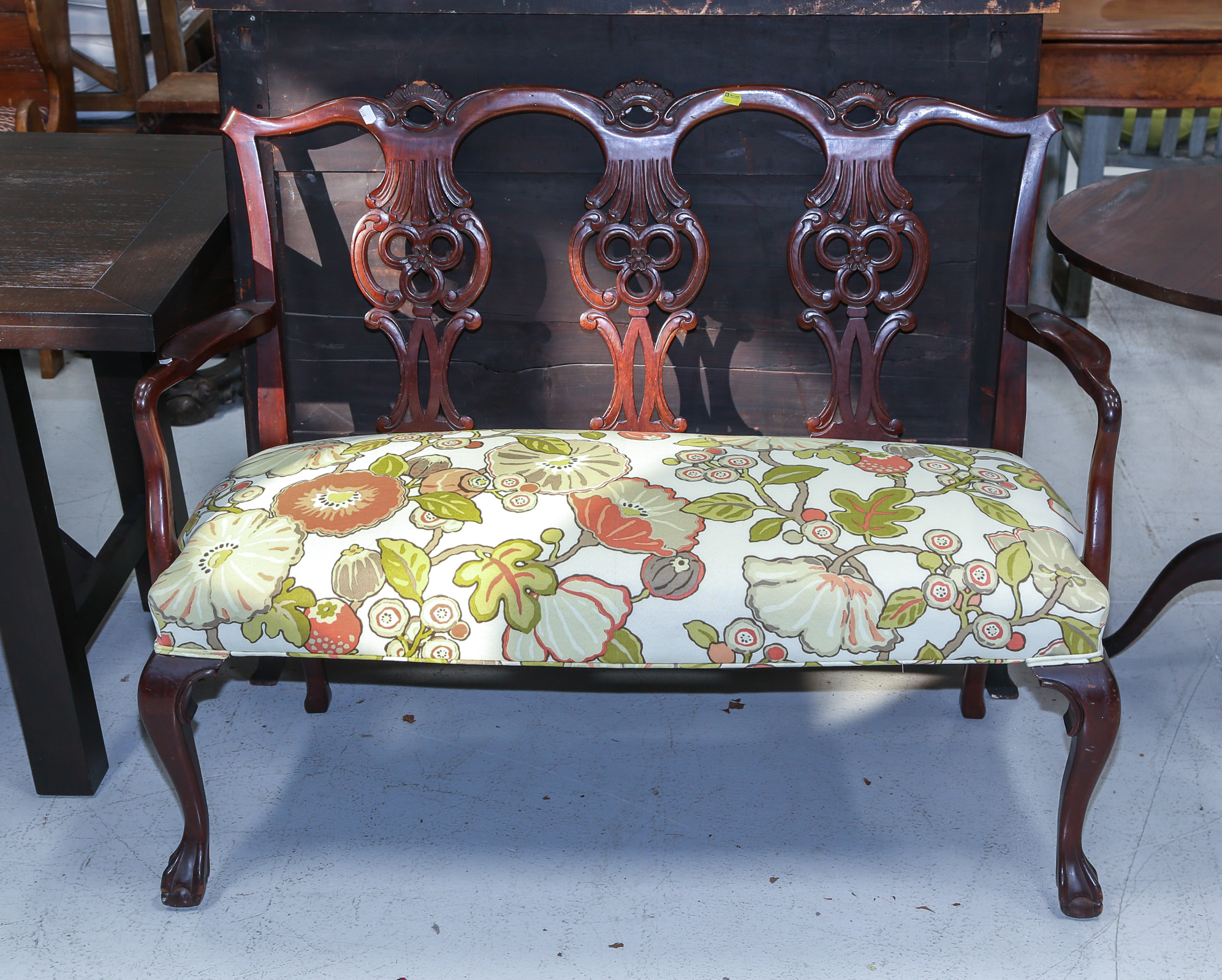 CHIPPENDALE STYLE MAHOGANY CHAIR-BACK