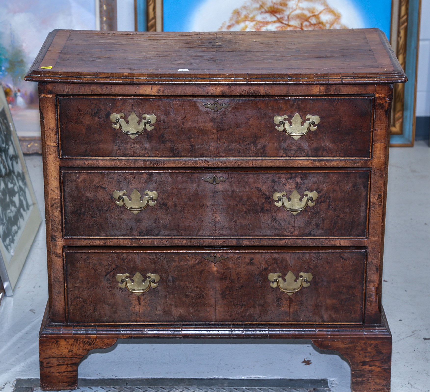A CHIPPENDALE STYLE YEW BACHELOR S 3cb9bd