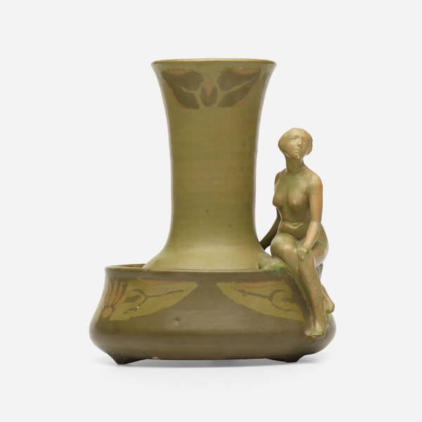 Walrath Pottery Figural vase flower 3cbabd