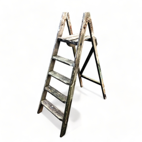 A vintage wooden step ladder  3c9493
