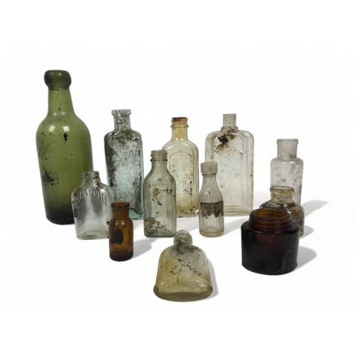 A mixed collection of antique glass