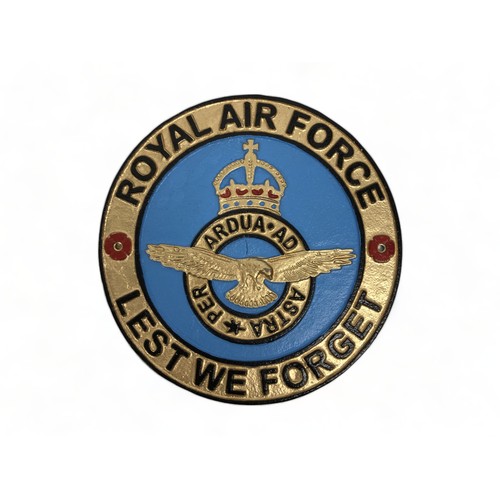 A Cast iron wall Plaque Royal Airforce 3c953f