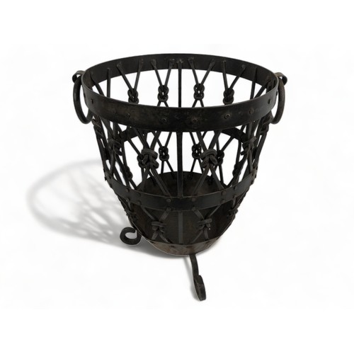 A Large Wrought Iron Log Basket 3c9540