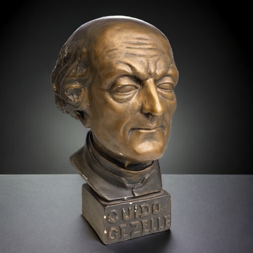 A PAINTED PLASTER BUST OF GUIDO 3c9576