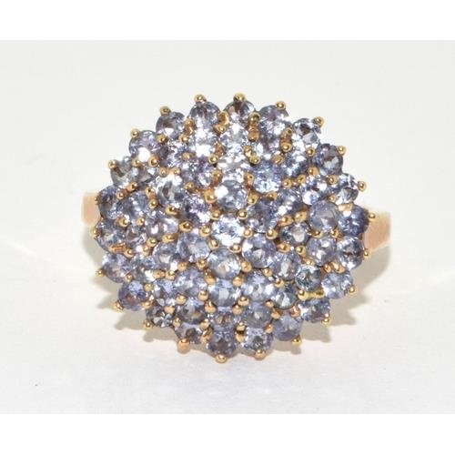 9ct gold large Amethyst cluster 3c95a3