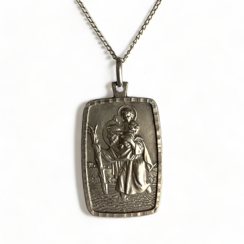 A Large rectangular silver St Christopher 3c95d2