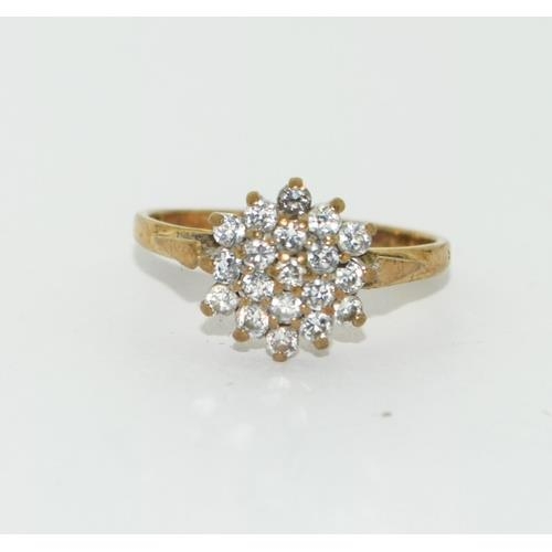 9ct gold ladies flower head design 3c95ef