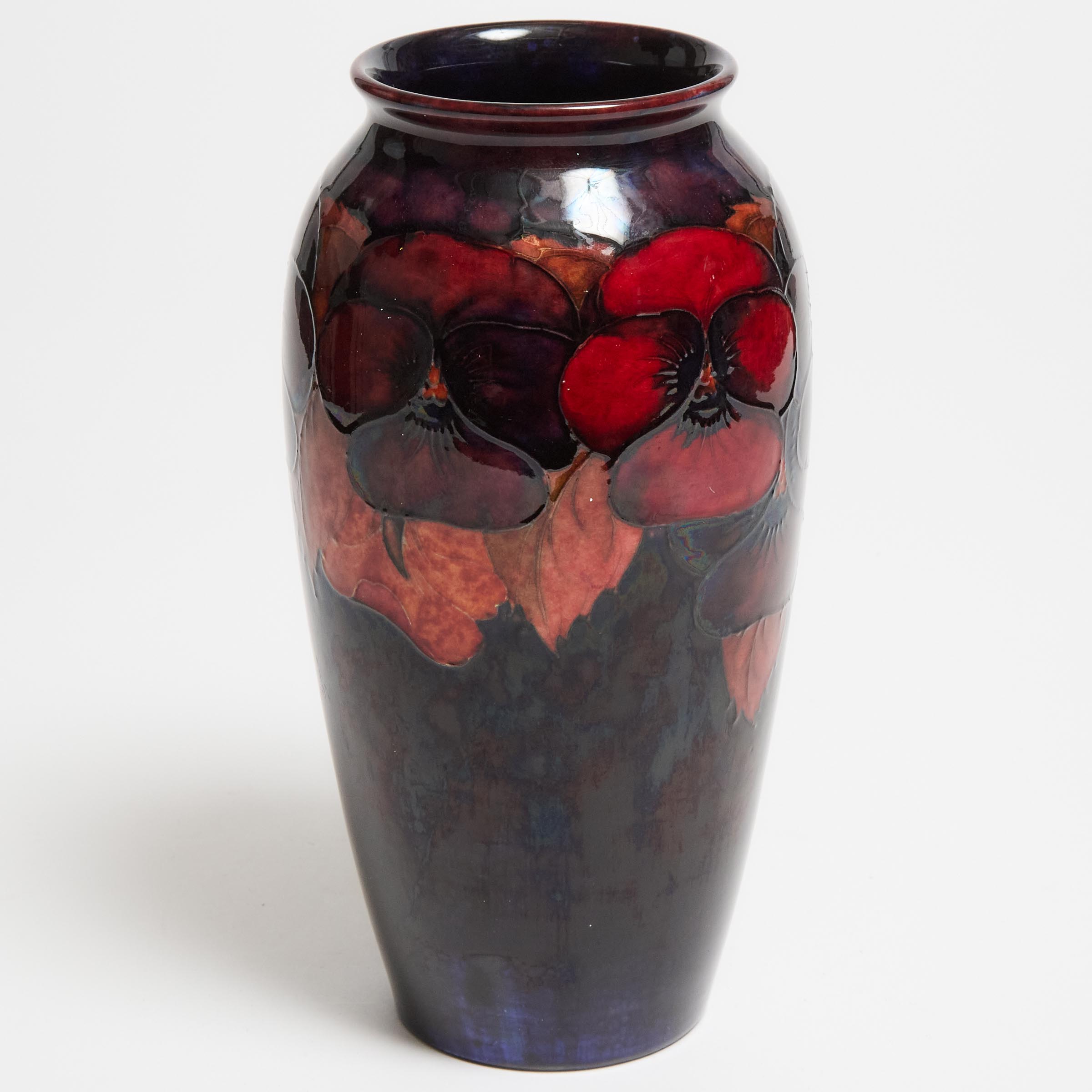 Moorcroft Flambé Pansy Vase, c.1925