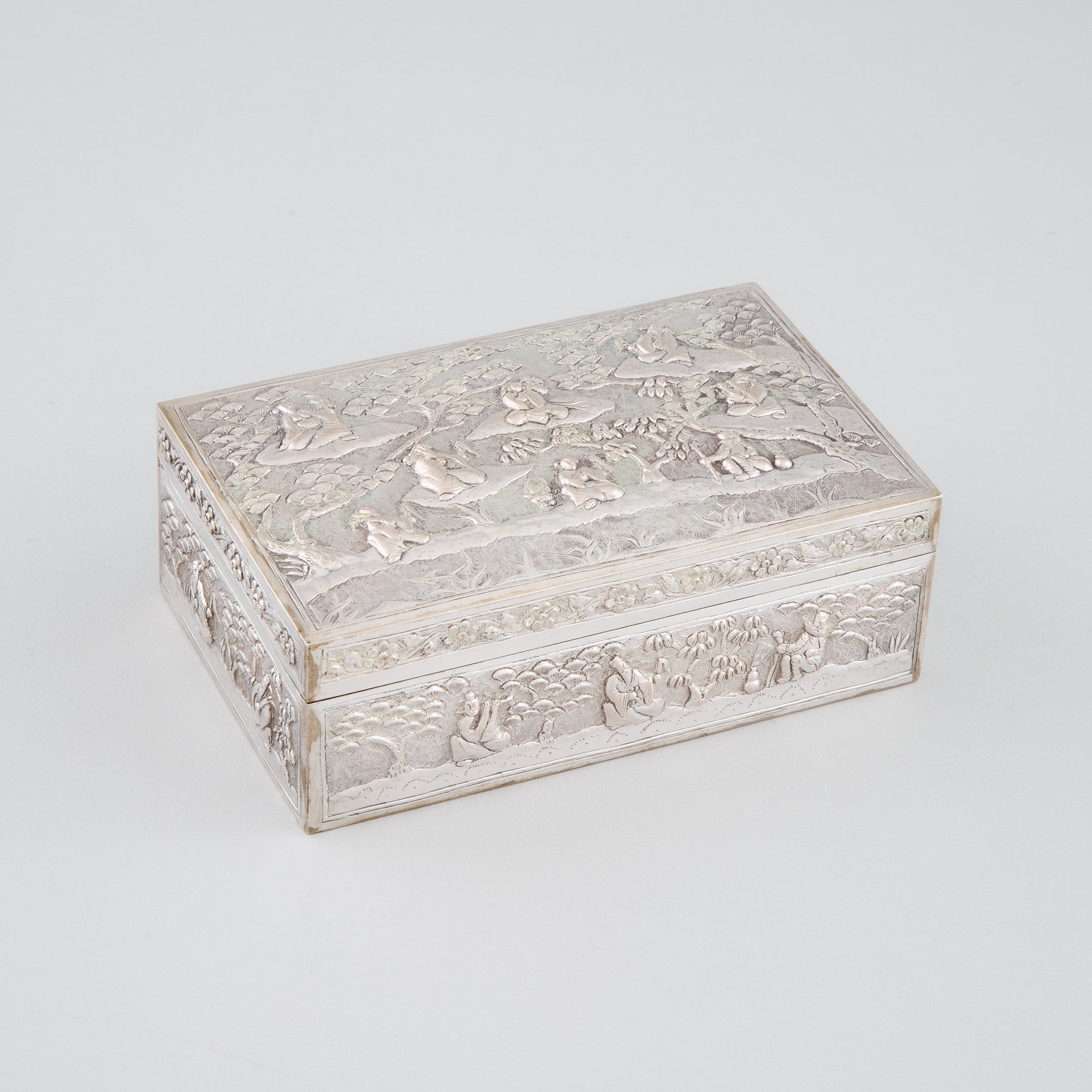 Chinese Export Silver Rectangular