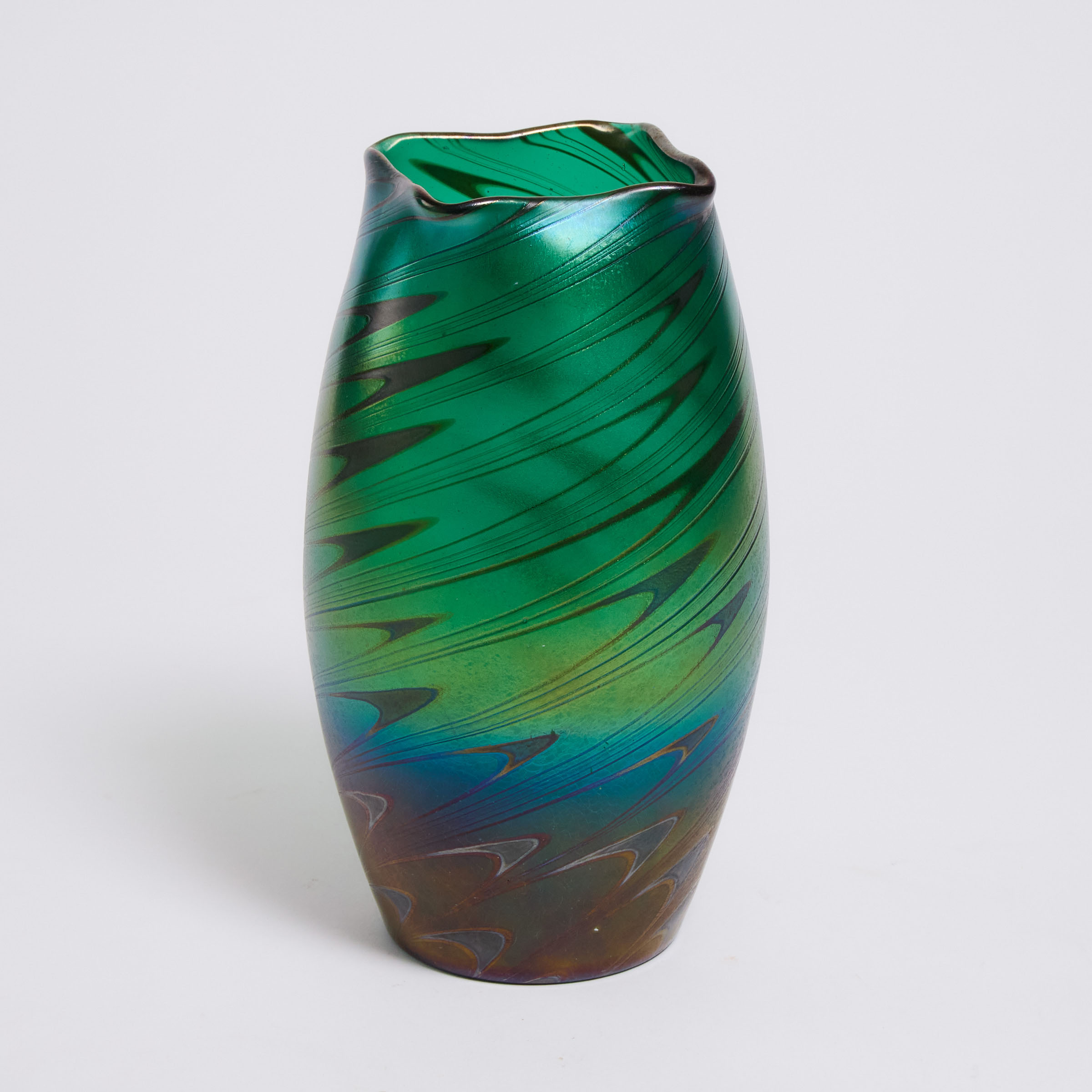 Austrian Iridescent Green Glass