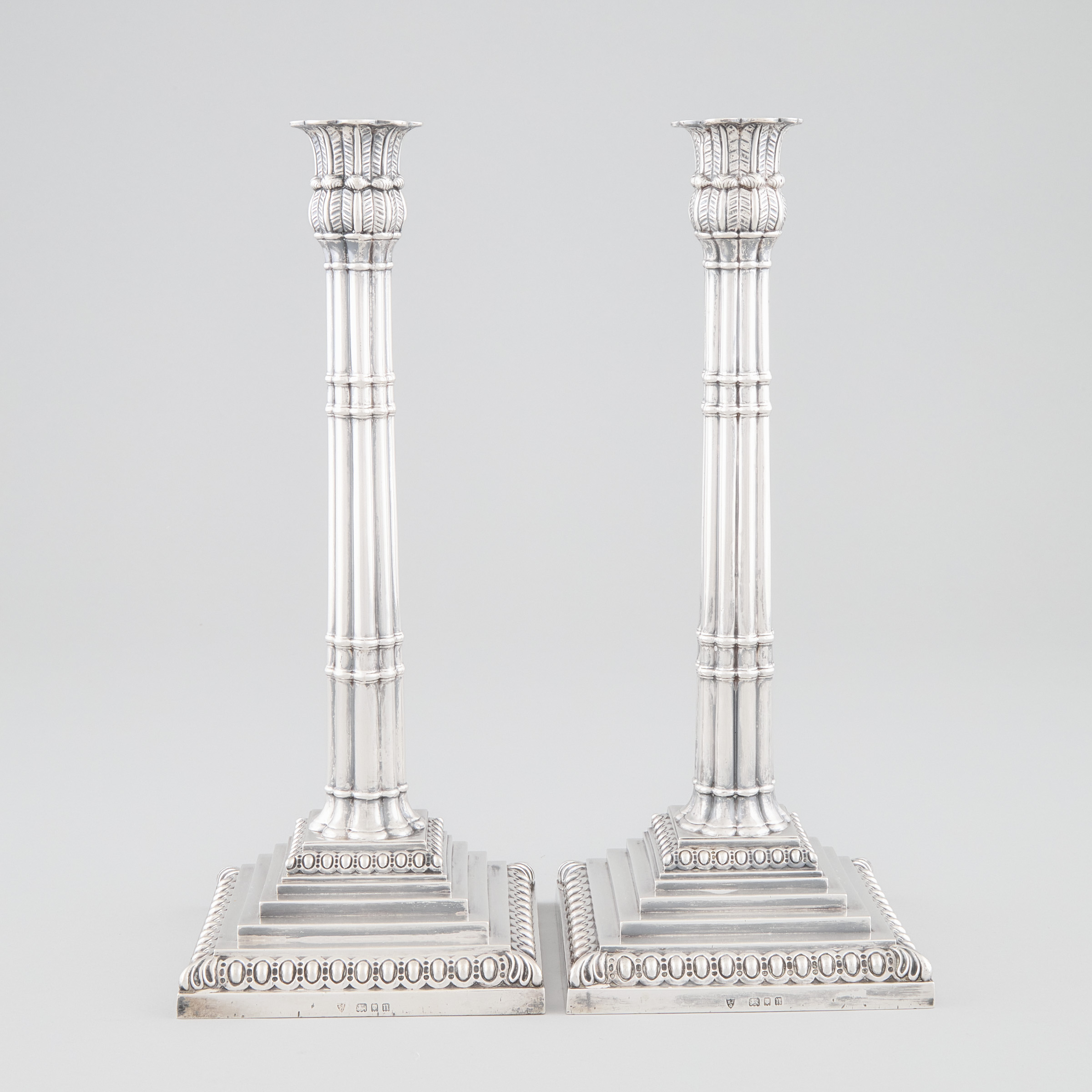 Pair of English Silver Cluster