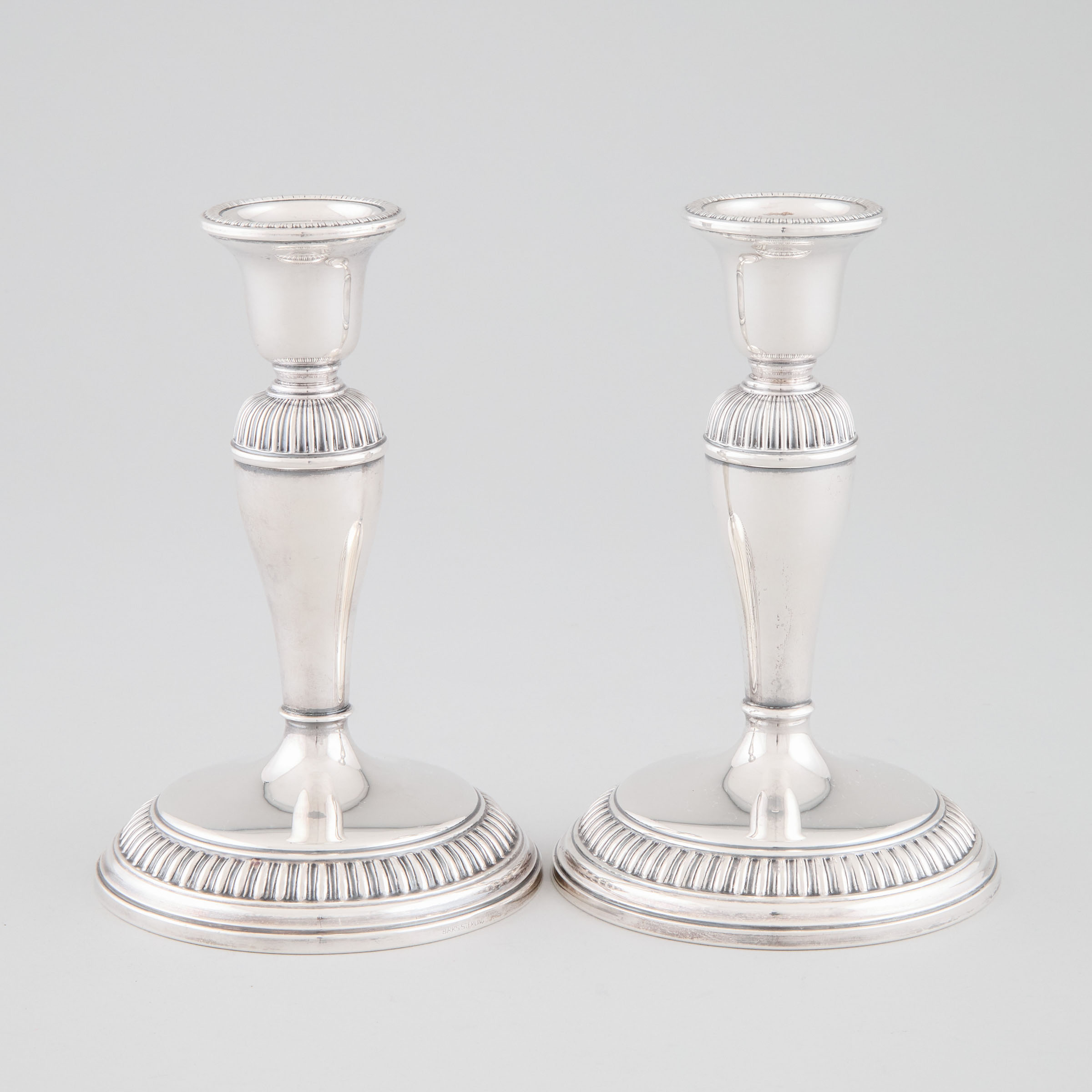 Pair of Canadian Silver Table Candlesticks,