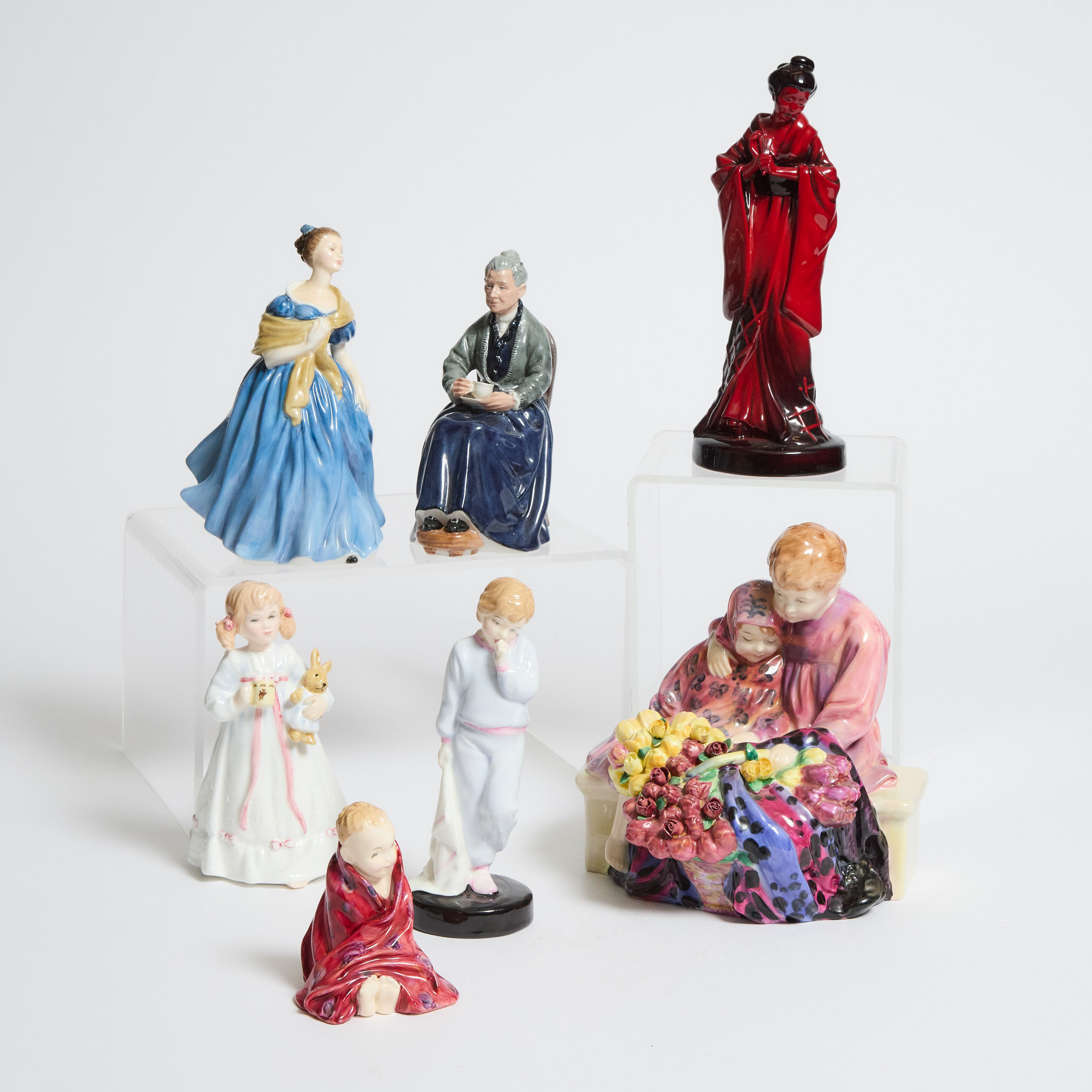 Seven Royal Doulton Figures 20th 3c97c2