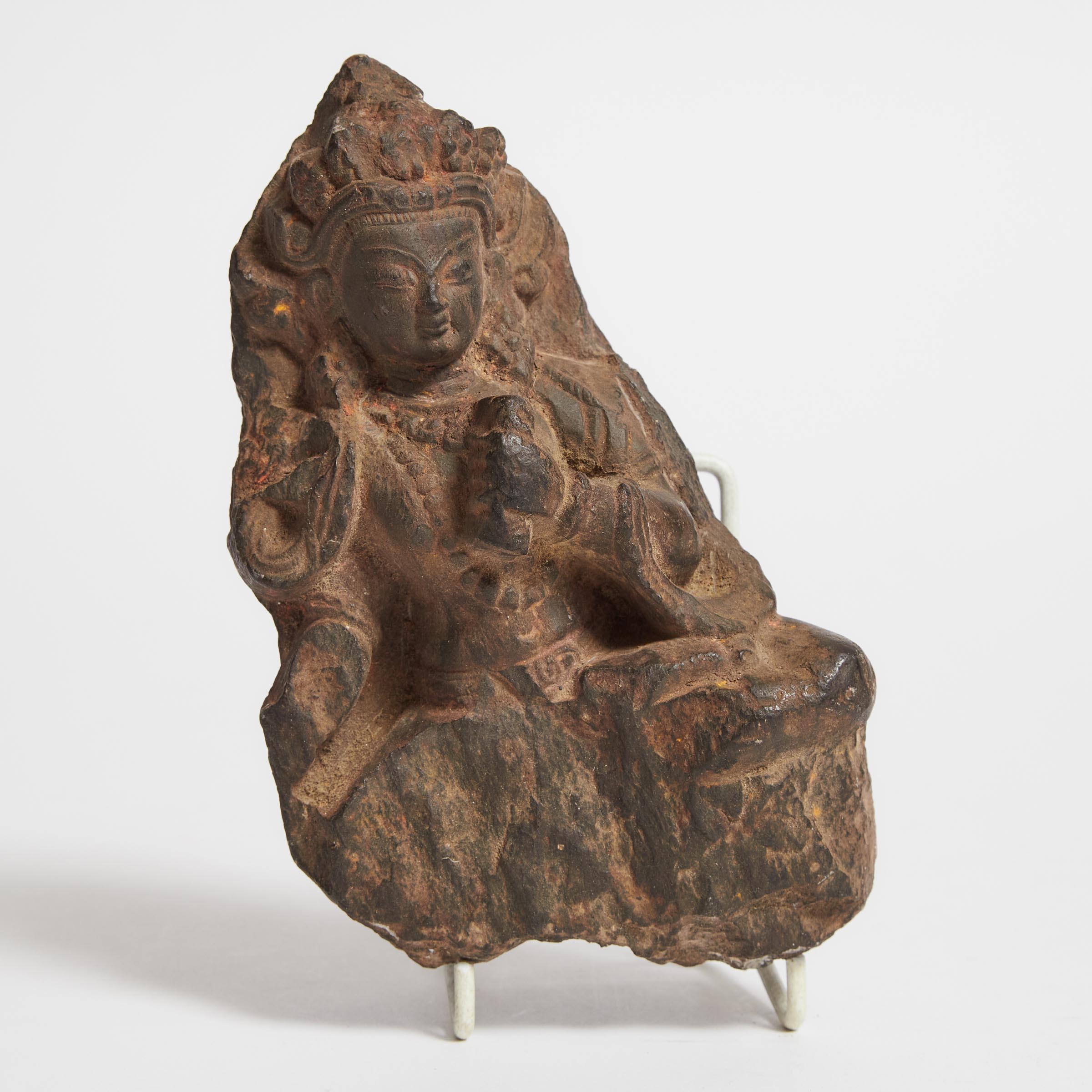 Indian Grey Schist Fragment Figure