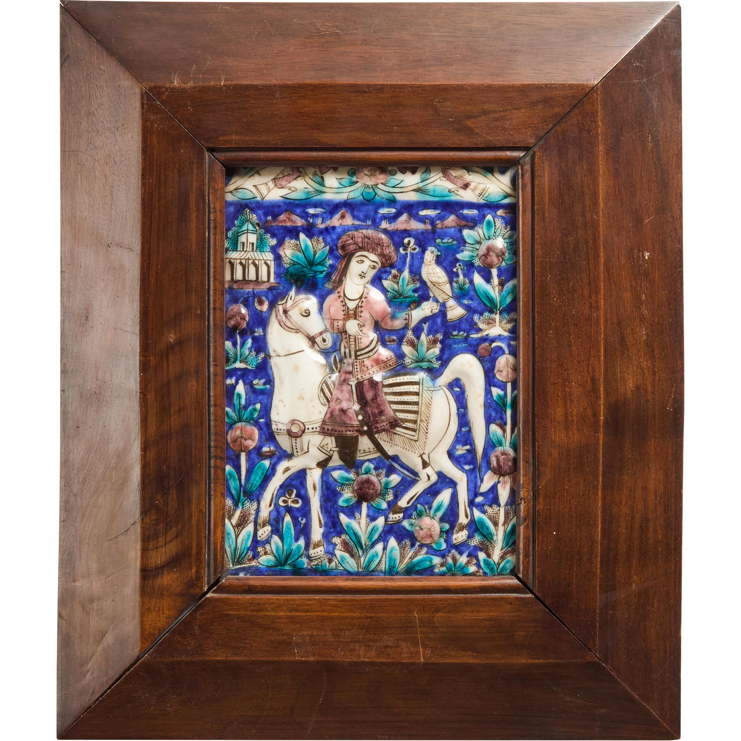 Quajar Relief Moulded Tile Depicting 3c9853
