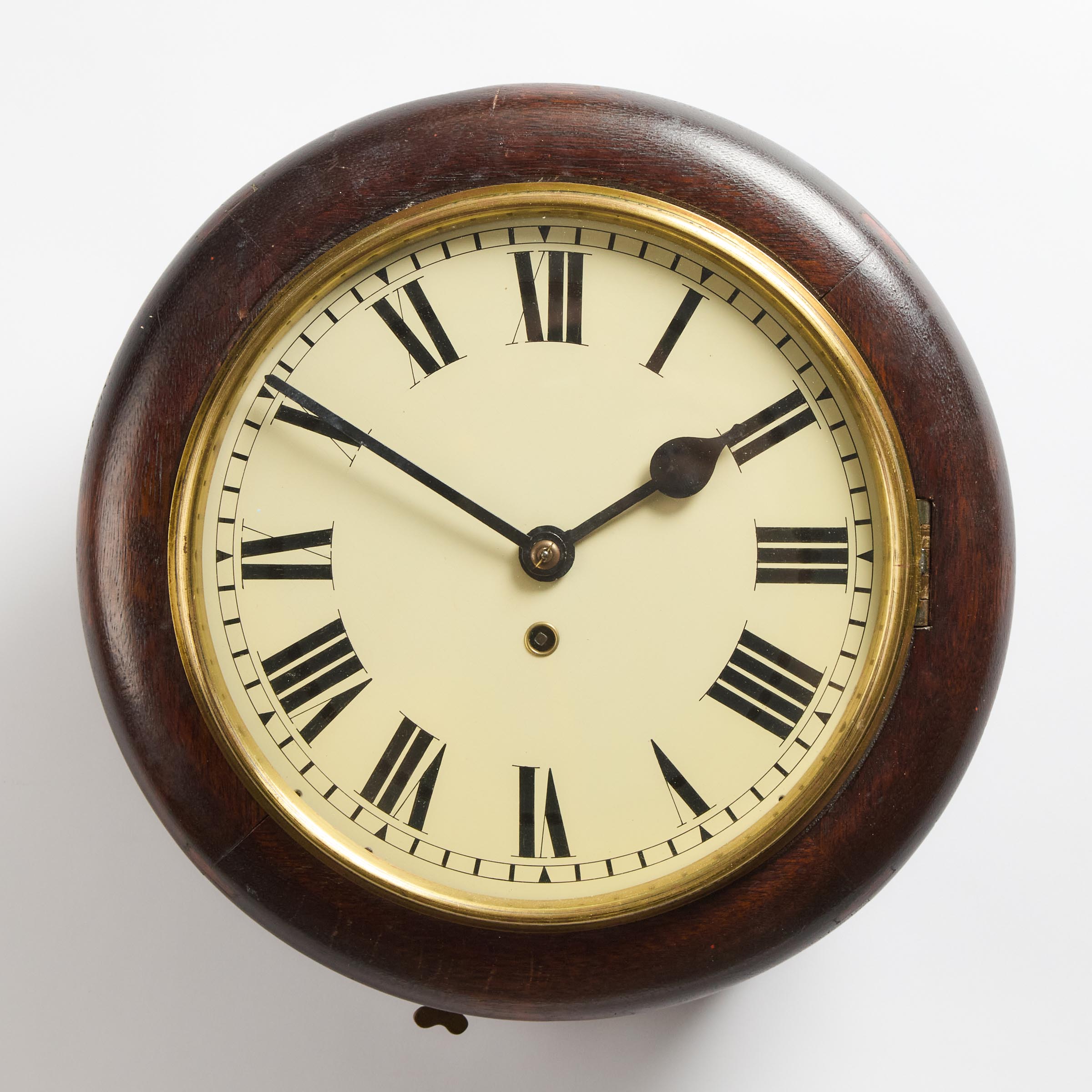 English Mahogany Dial Clock 19th 3c985c