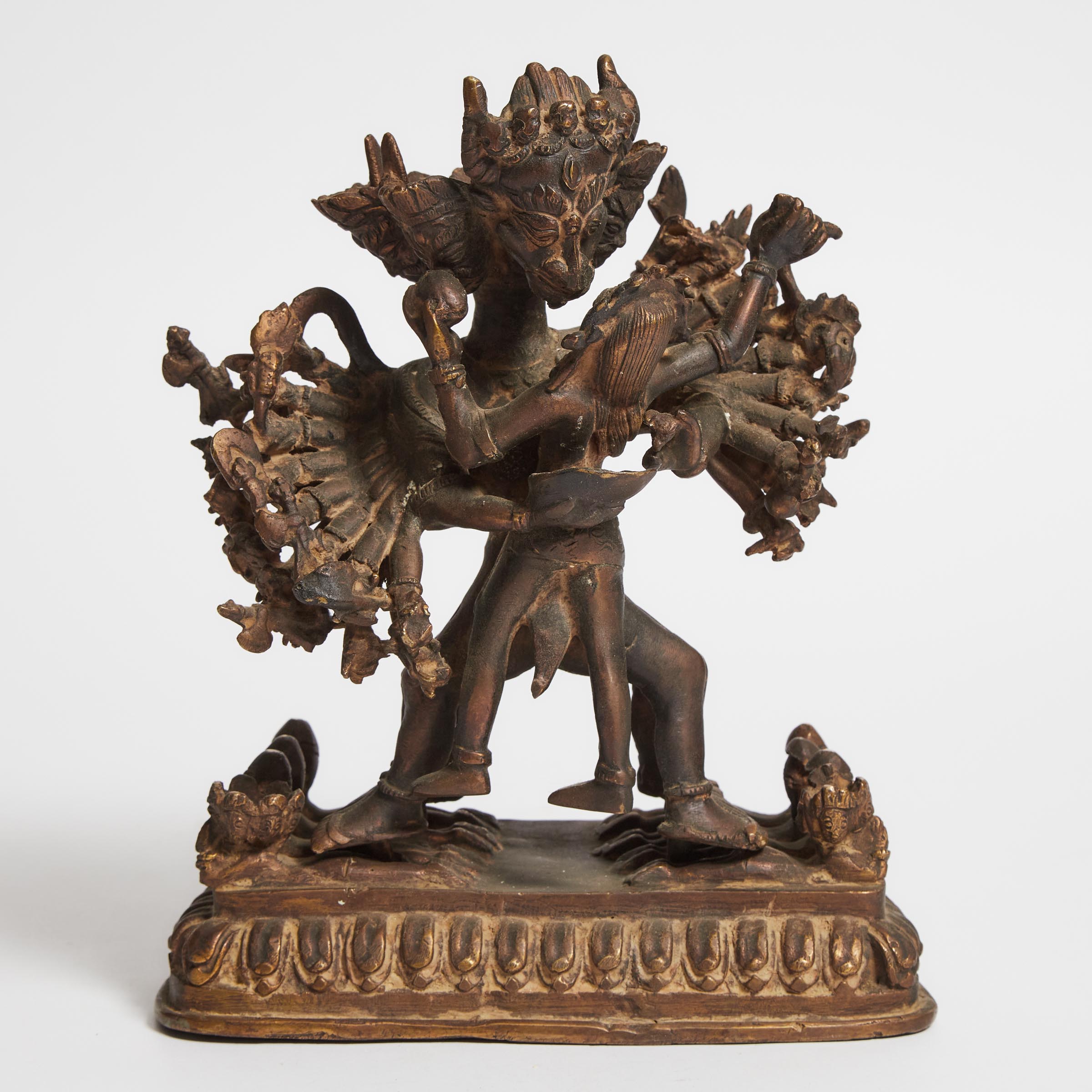 Tibetan Buddhist Gilt Bronze Figure