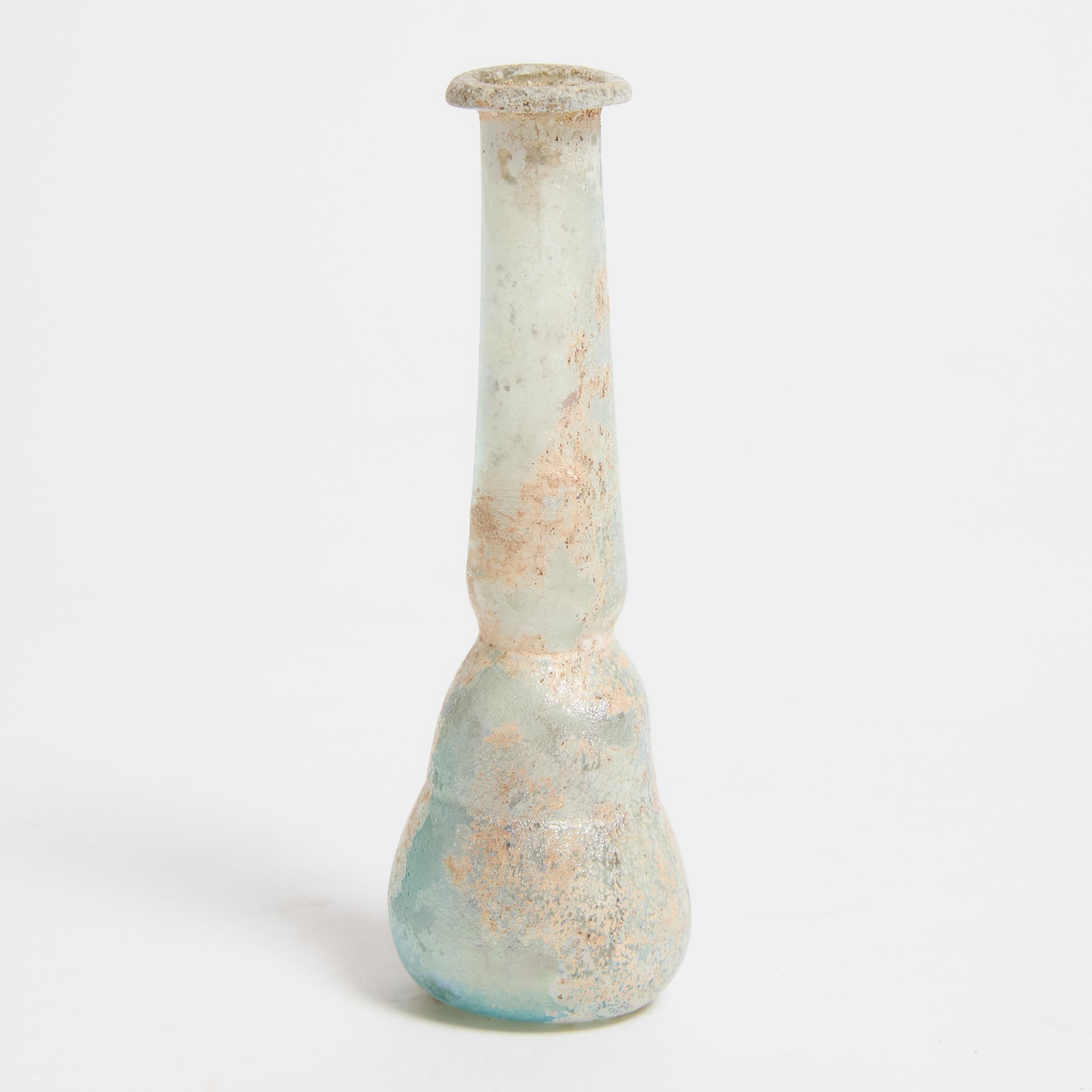 Roman Pale Turquoise Glass Candlestick