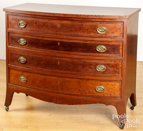 FEDERAL STYLE INLAID BOWFRONT CHEST 3c98c7