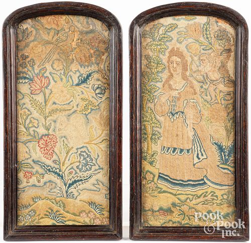 PAIR OF ENGLISH NEEDLEWORK PANELSPair 3c98f9