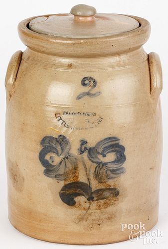 TWO GALLON STONEWARE CROCK 19TH 3c990c