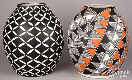 TWO LARGE CONTEMPORARY ACOMA INDIAN