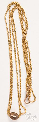 10K GOLD WATCH CHAIN10K gold watch chain,