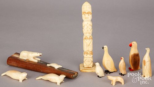 GROUP OF INUIT MINIATURE CARVED